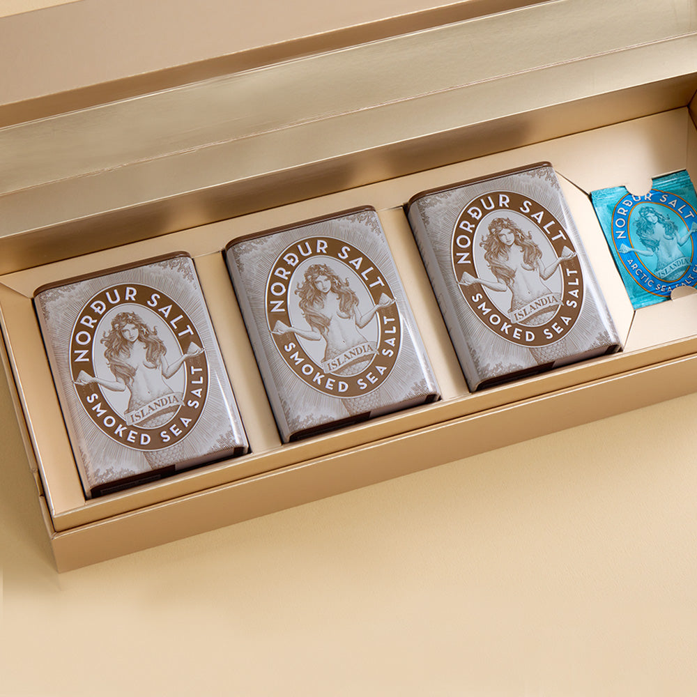 (禮盒組) 冰島女神海鹽-煙燻100g (鐵盒/3入)